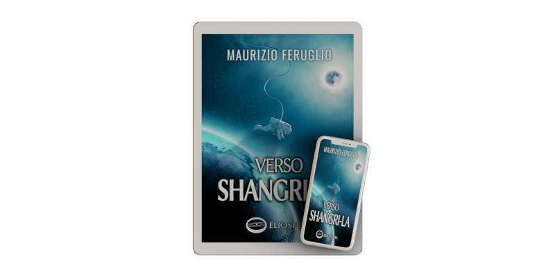 Copertina su tablet e smartphone dell'ebook del romanzo Shangri-La