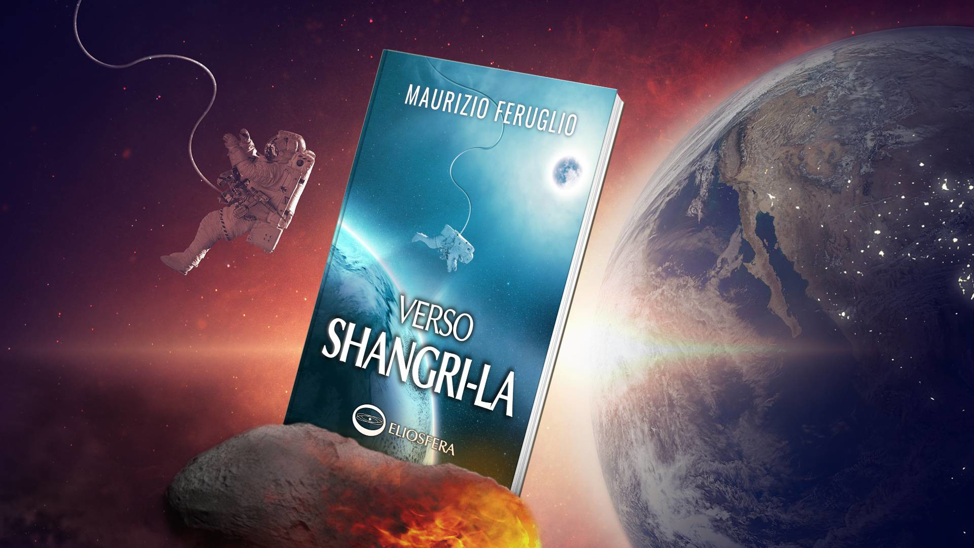 Copertina fronte e retro del romanzo Verso Shangri-La di Maurizio Feruglio