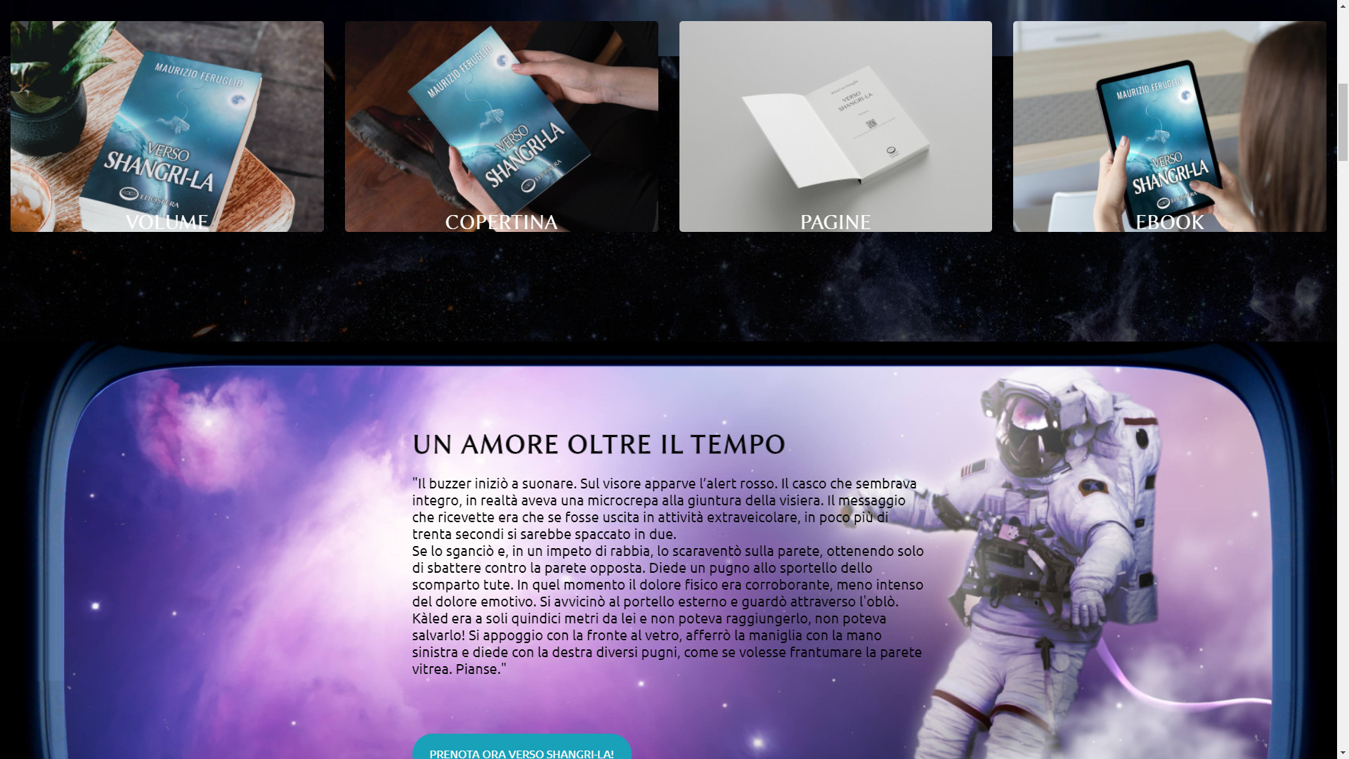 Uno screenshot del sito web di Verso Shangri-La