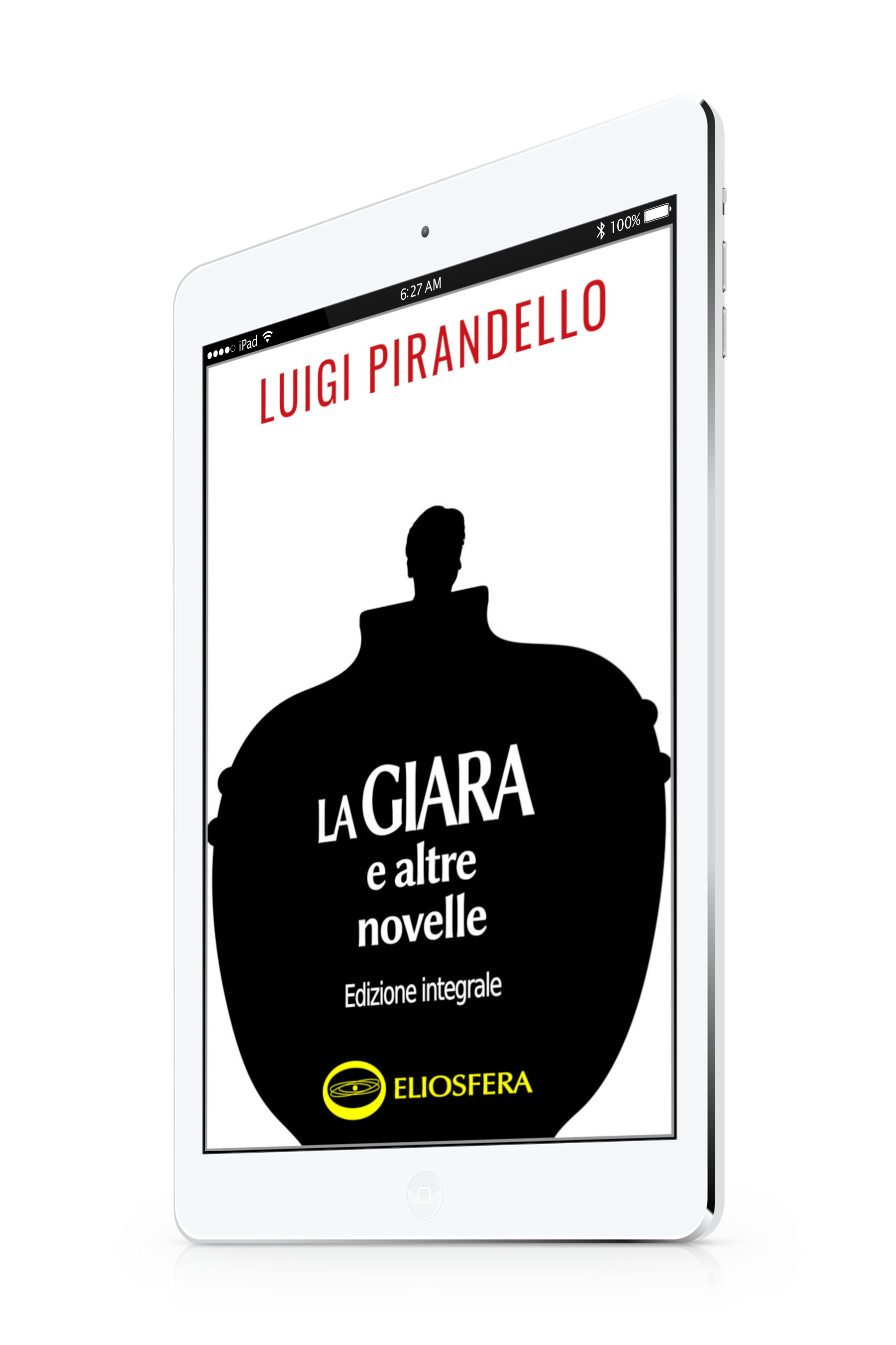 La giara e altre novelle. Copertina sul tablet.