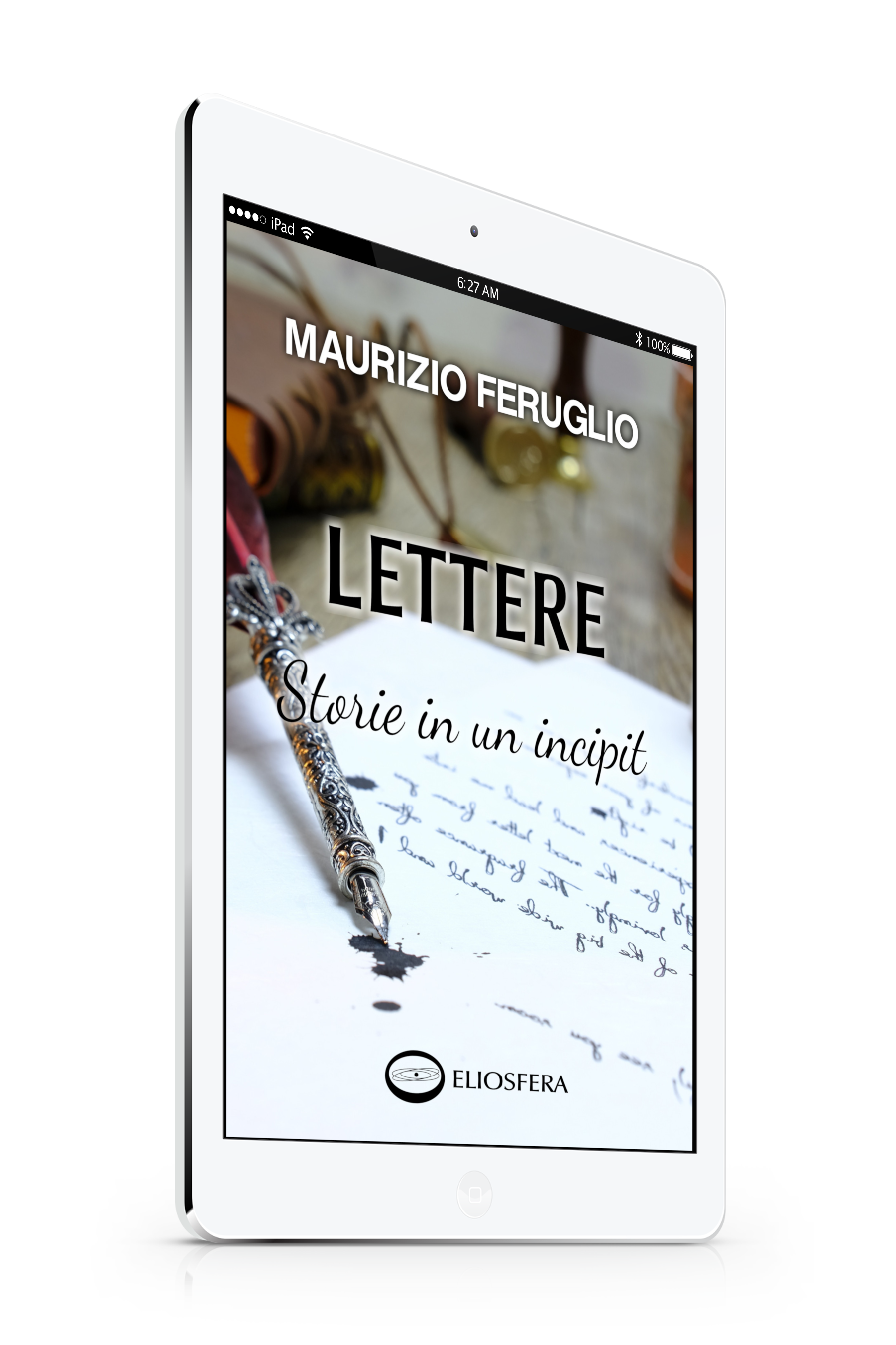 Lettere: Storie in un incipit. Copertina sul tablet.